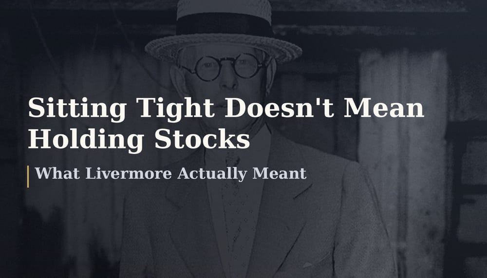 Sitting Tight Doesn't Mean Holding Stocks: What Livermore Actually Meant