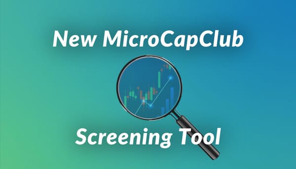 New MicroCapClub Screening Tool